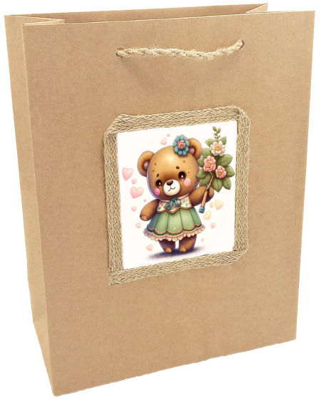 Torebka prezentowa ozdobna - dziecięca - D-1002