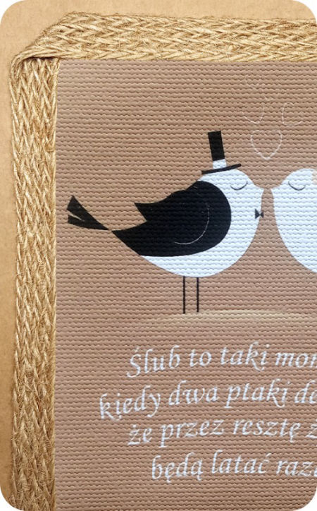 Torebka prezentowa ozdobna - ślubna - S-1001