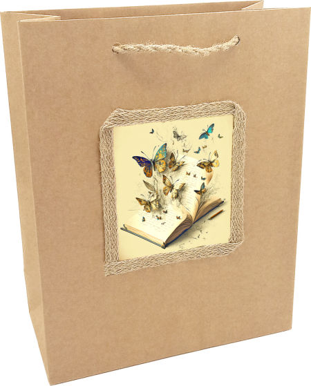 Torebka prezentowa ozdobna - na książkę - KA-101