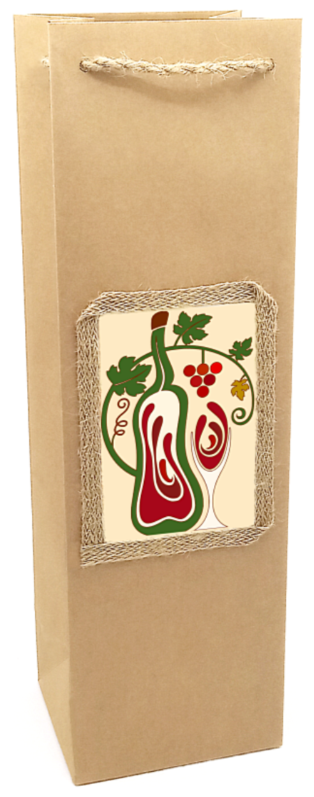 Torebka prezentowa ozdobna na butelkę B-1002