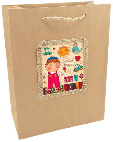 Torebka prezentowa ozdobna - dziecięca - D-1004