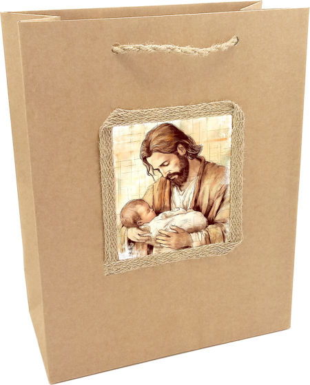 Torebka prezentowa ozdobna - na chrzest-CH-104