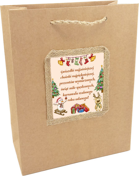 Torebka prezentowa ozdobna - na Boże Narodzenie-BN-105