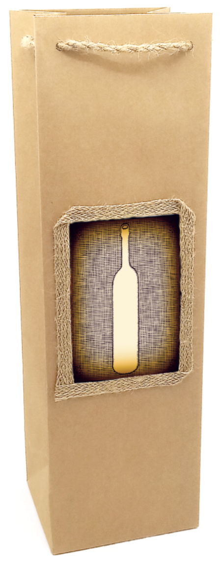 Torebka prezentowa ozdobna na butelkę B-1004