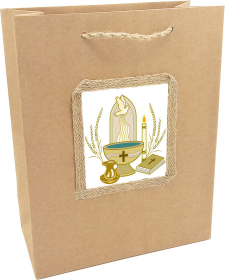 Torebka prezentowa ozdobna - na chrzest-CH-101