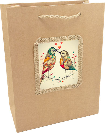 Torebka prezentowa ozdobna z motywem miłosnym - L-1012