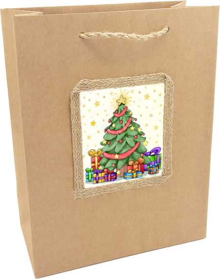 Torebka prezentowa ozdobna - na Boże Narodzenie-BN-101
