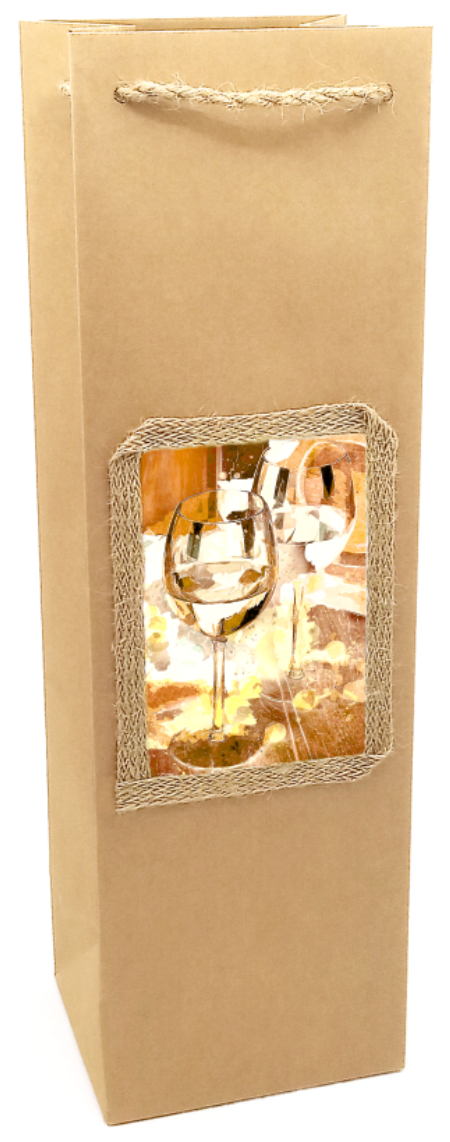 Torebka prezentowa ozdobna na butelkę B-1007