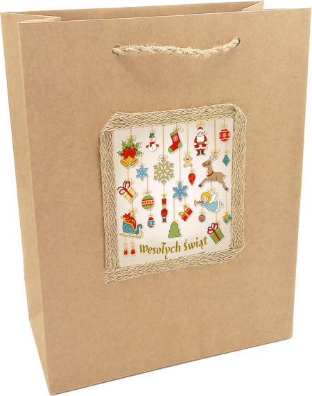 Torebka prezentowa ozdobna - na Boże Narodzenie-BN-104