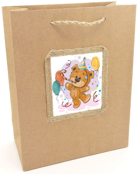 Torebka prezentowa ozdobna - dziecięca - D-1006