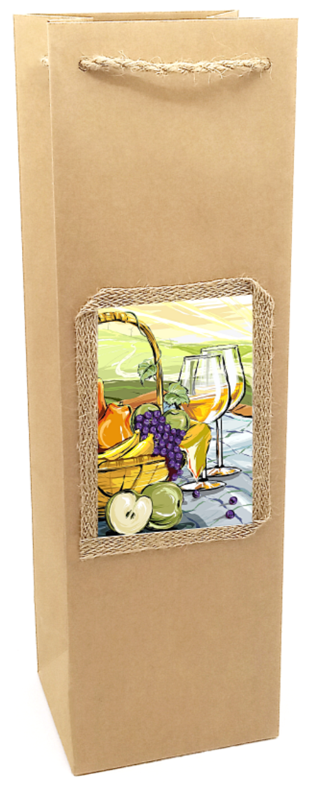 Torebka prezentowa ozdobna na butelkę B-1009