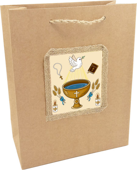 Torebka prezentowa ozdobna - na chrzest-CH-102