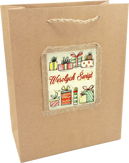 Torebka prezentowa ozdobna - na Boże Narodzenie-BN-106