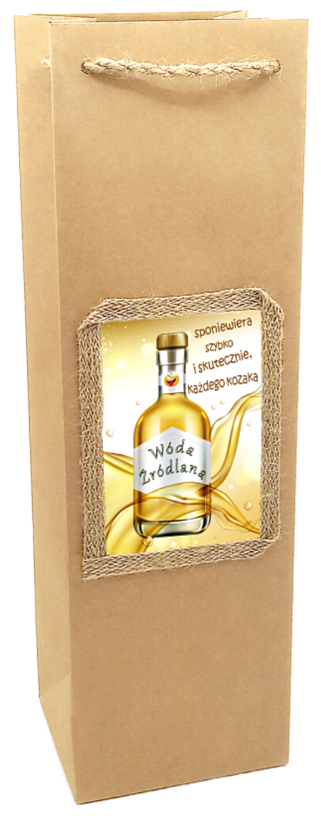 Torebka prezentowa ozdobna na butelkę B-1010