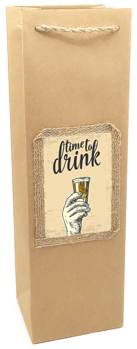 Torebka prezentowa ozdobna na butelkę B-1001