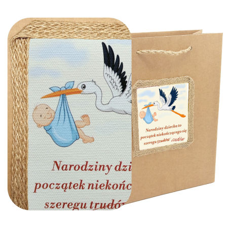 Torebka prezentowa ozdobna - narodziny dziecka - ND-103 - Cluster One zdjęcie 2