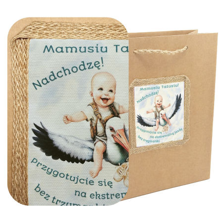 Torebka prezentowa ozdobna - narodziny dziecka - ND-102 - Cluster One zdjęcie 2