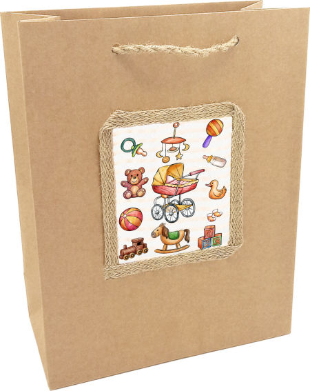 Torebka prezentowa ozdobna - narodziny dziecka - ND-101
