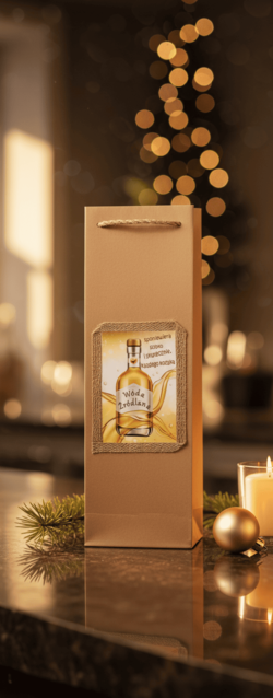 Torebka prezentowa monopolowa świąteczna B-1010 z precyzyjnie odwzorowanym tekstem przez AI Nano Banana