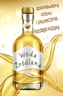 Oryginalny motyw graficzny torebki papierowej monopolowej B-1010